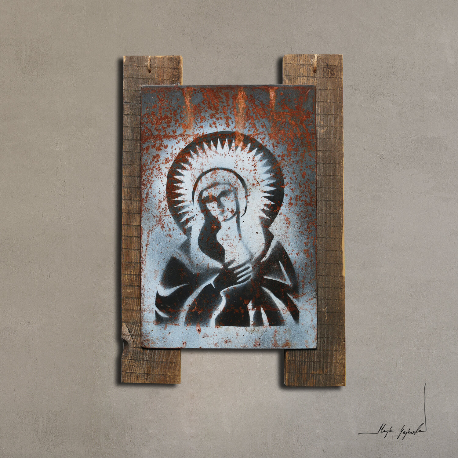 Modern Icon XV Maja Gajewska Original painting for sale
