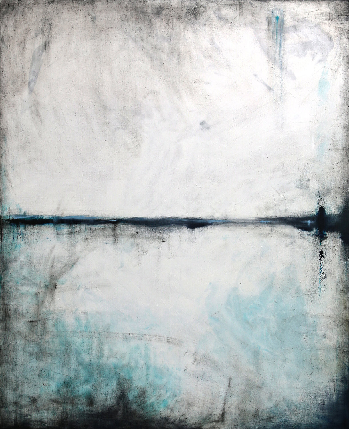 Ink with turquoise I Maja Gajewska Original painting for sale