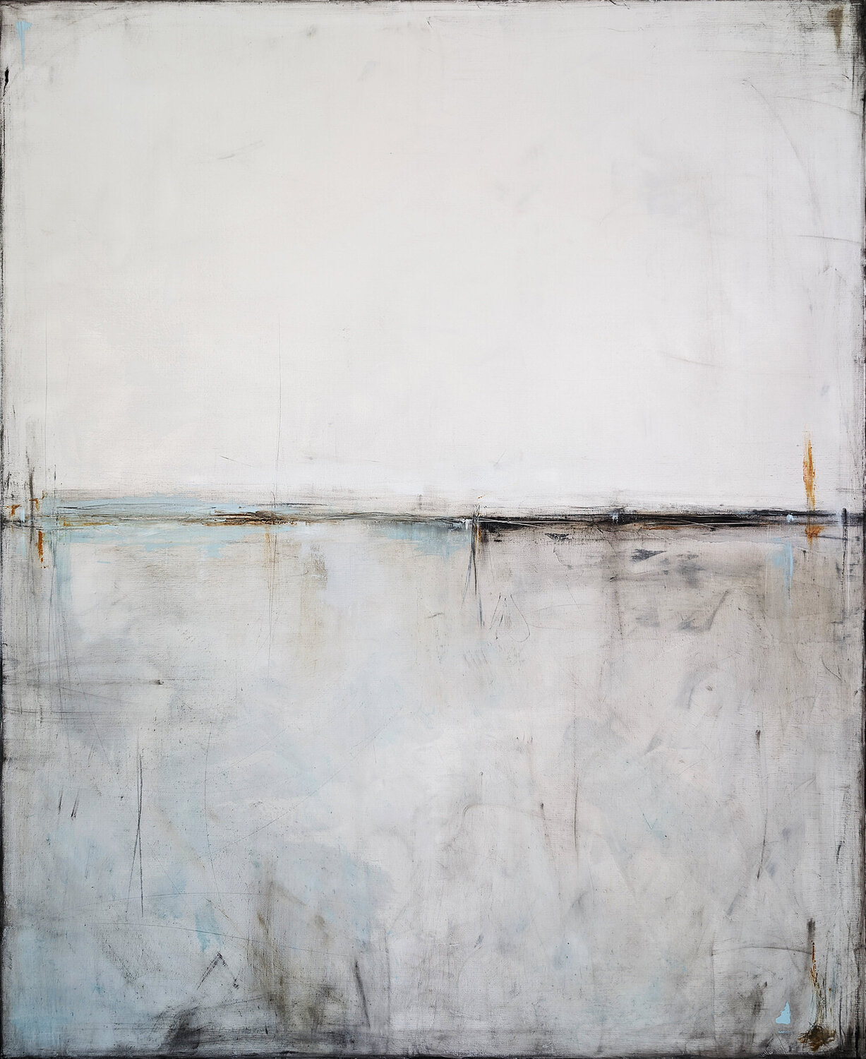 Taupe and Blue III Maja Gajewska Original painting for sale