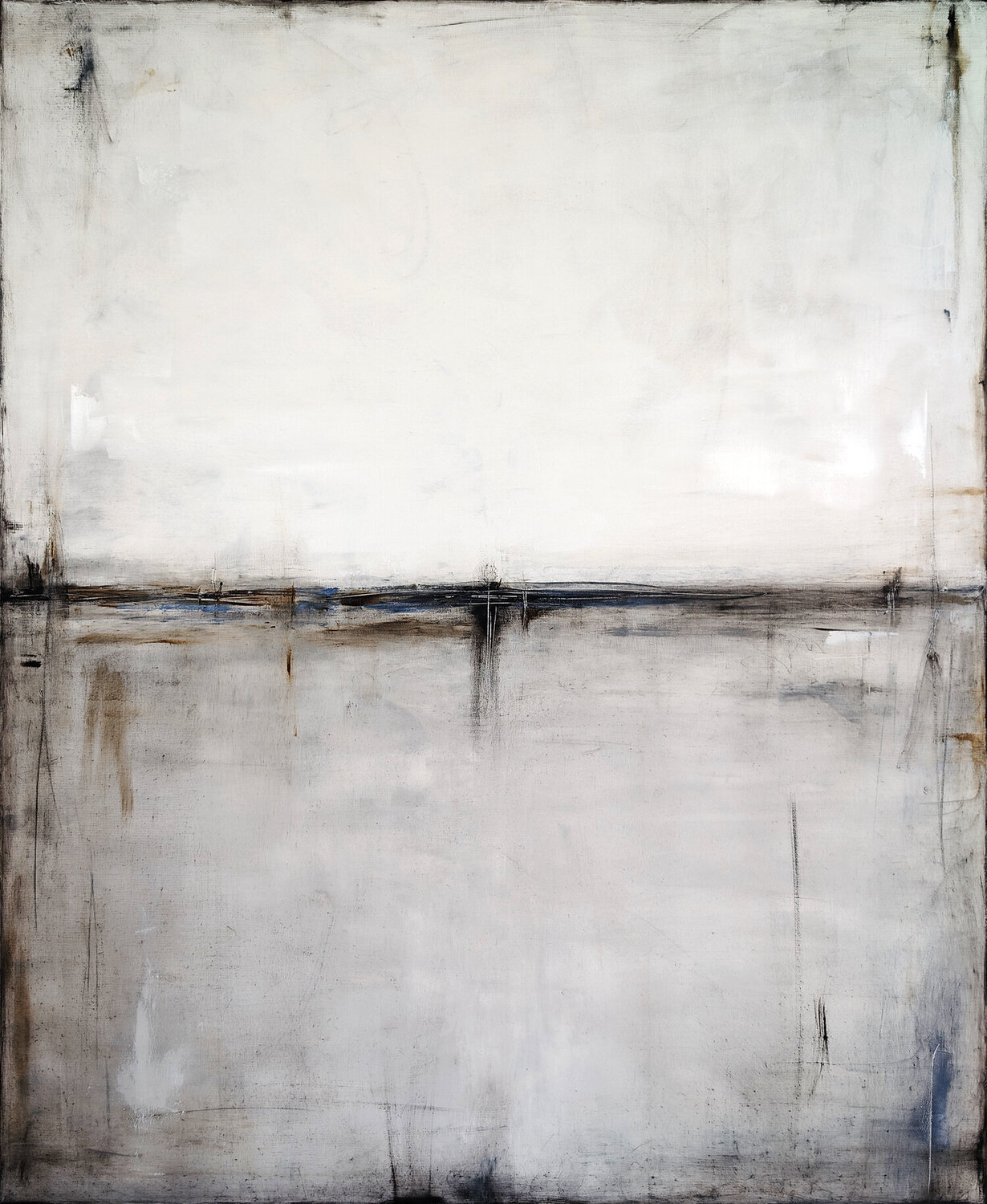 Taupe and navy blue I Maja Gajewska Original painting for sale