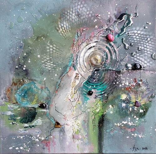 Cascade by Frédérique Chabin-Rivière, Painting for Sale on Select