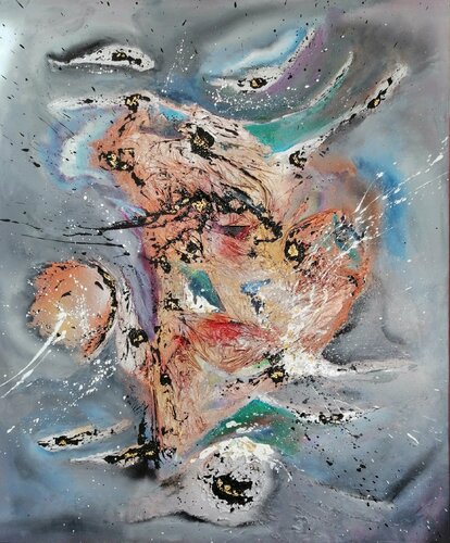 Les yeux d un autre monde by Frédérique Chabin-Rivière, Painting for Sale on Select