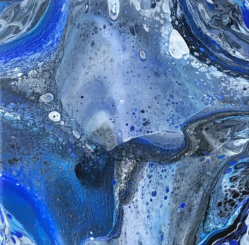 Variation en Bleu by Yves Thomas, Painting for Sale on Select