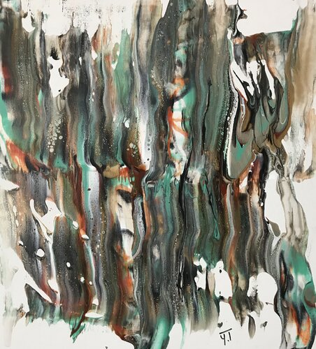 Glissade dans le vert by Yves Thomas, Painting for Sale on Select