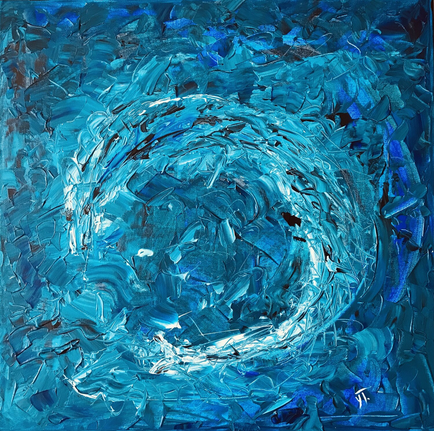 Dans les grands fonds marins.... Yves Thomas Original painting for sale