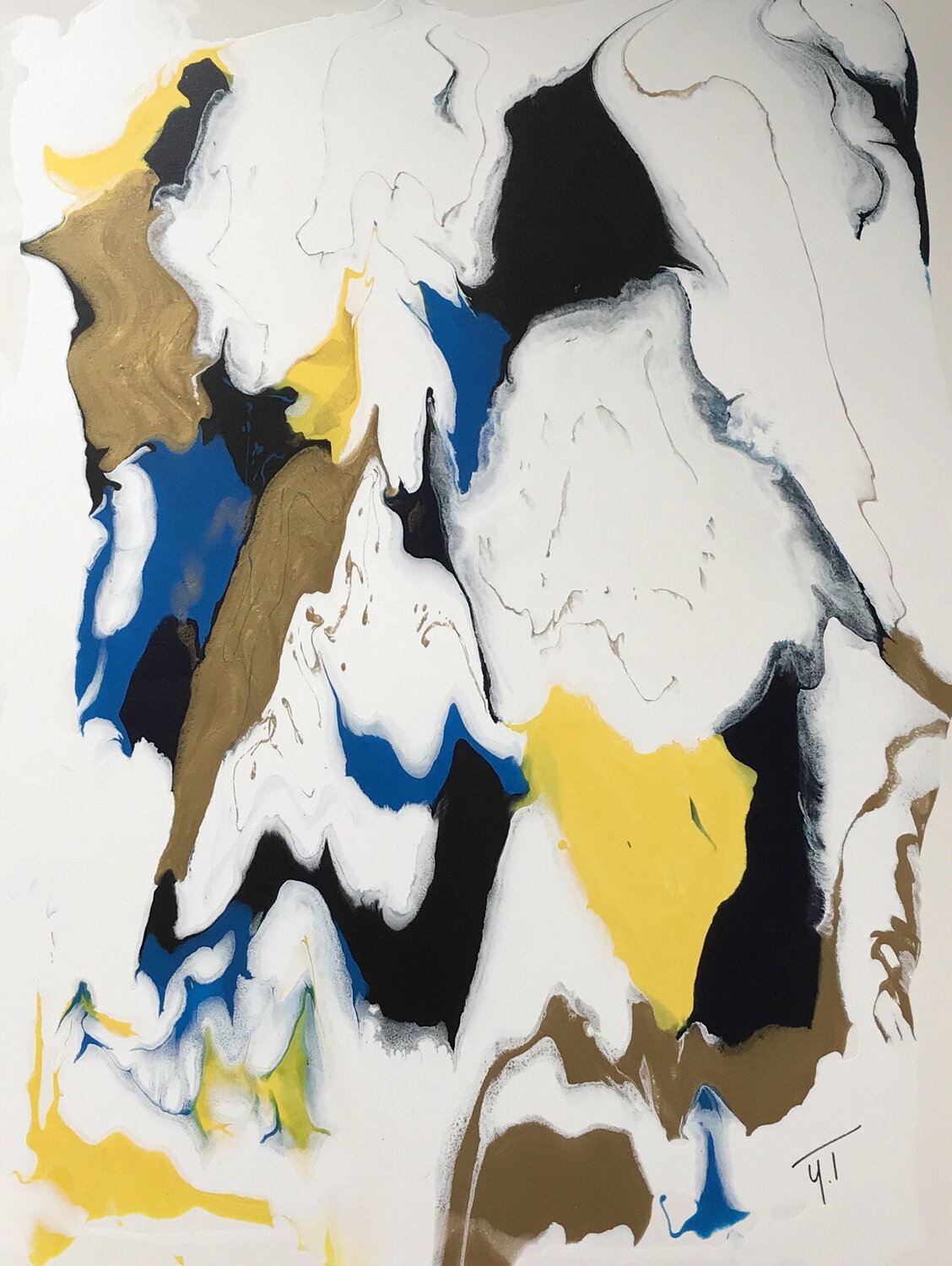 Aux abords de la banquise Yves Thomas Original painting for sale