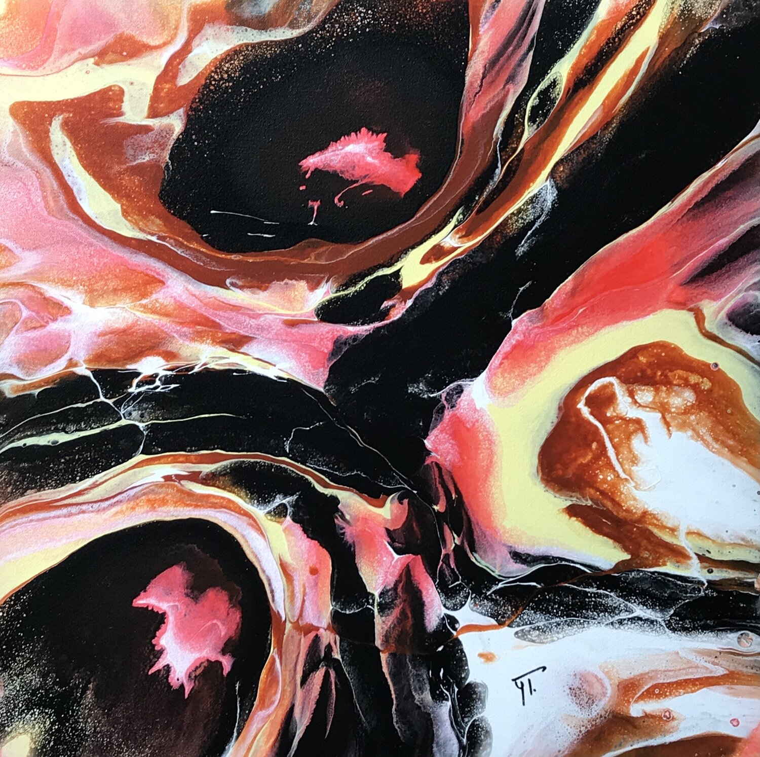 Cosmos Yves Thomas Original painting for sale