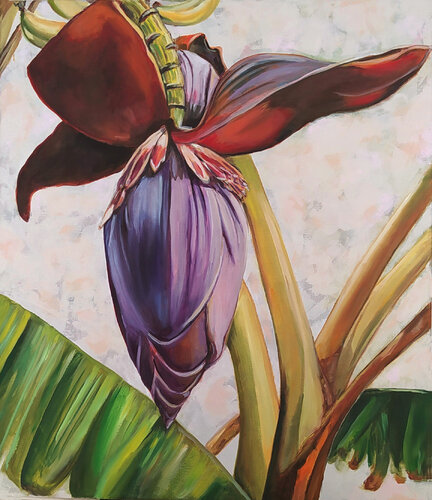 Banana's flower by Valeria Pesce, Painting for Sale on Select