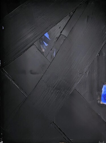 Noir et Bleu by Benoît Guérin, Painting for Sale on Select