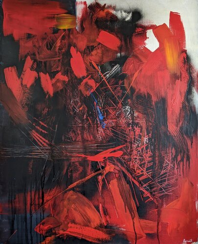 Purple Rivers by Benoît Guérin, Painting for Sale on Select