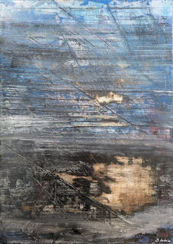 Sur une flaque nous voguons by Benoît Guérin, Painting for Sale on Select