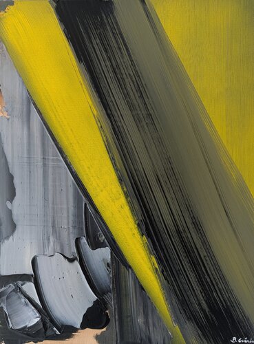 Noir & jaune - Composition by Benoît Guérin, Painting for Sale on Select
