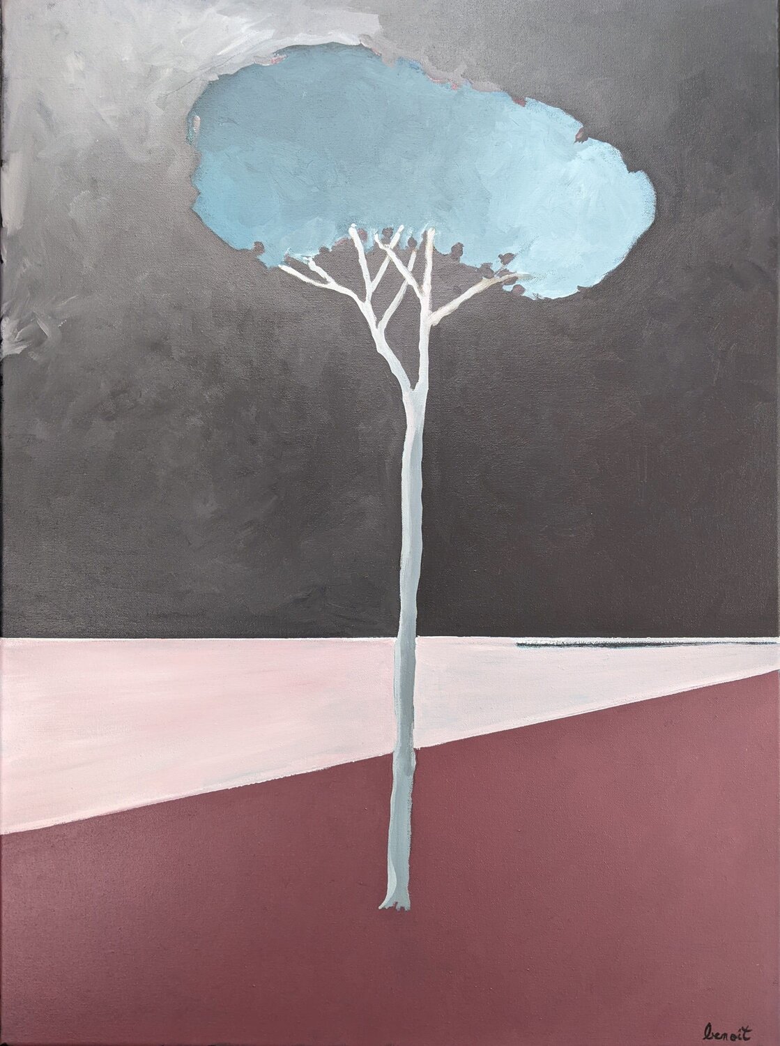 Pinus Pinea, le solitaire Benoît Guérin Original painting for sale