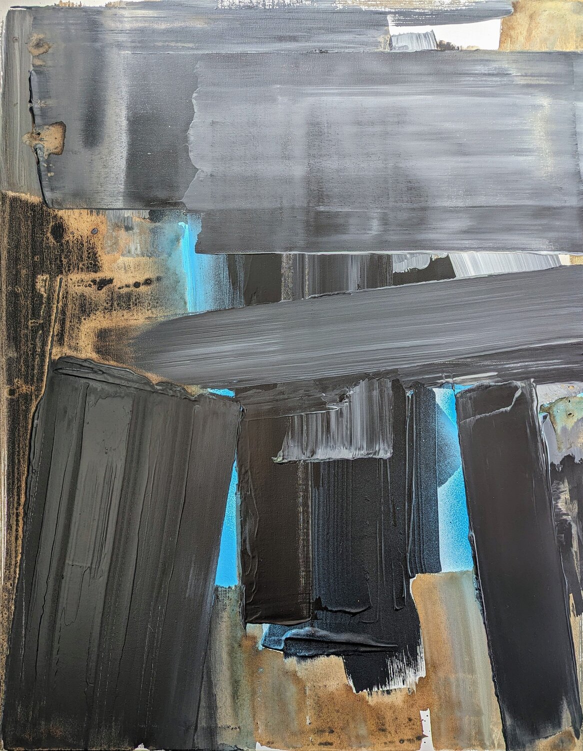 Composition abstraite n°43 Benoît Guérin Original painting for sale