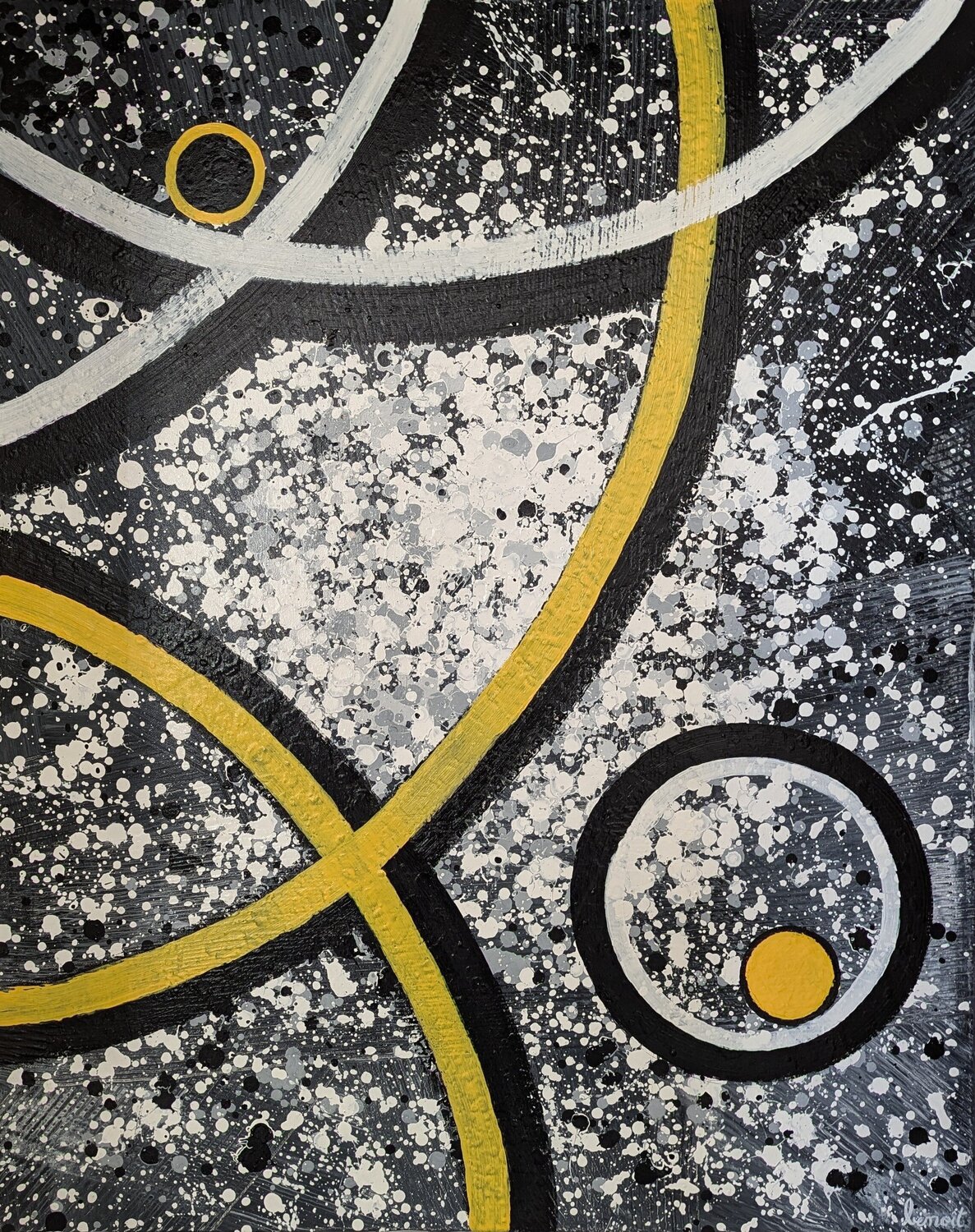 Yellow Infinity Benoît Guérin Original painting for sale