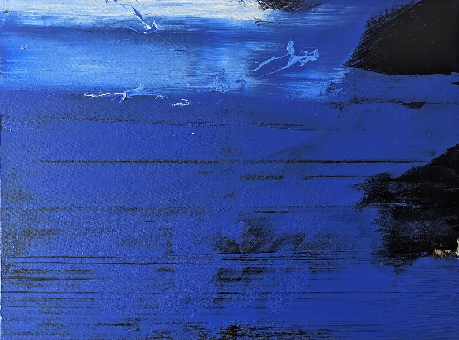 Nuit, bleu cobalt Benoît Guérin Original painting for sale