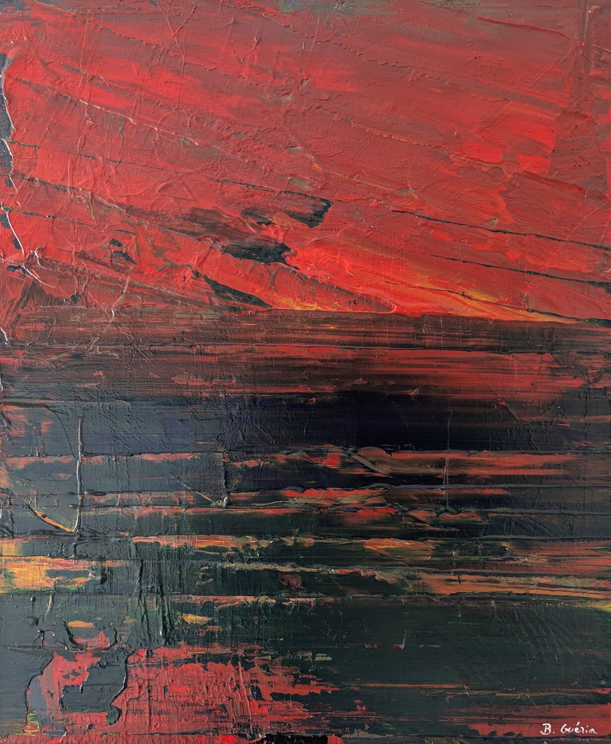 Embrasement Benoît Guérin Original painting for sale
