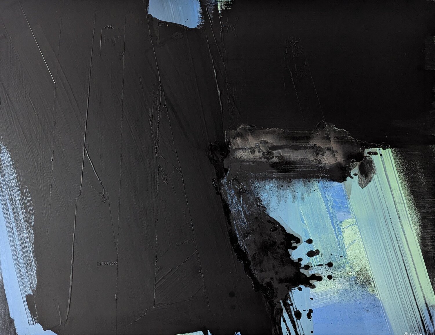Rorschach (les pluies noires) Benoît Guérin Original painting for sale