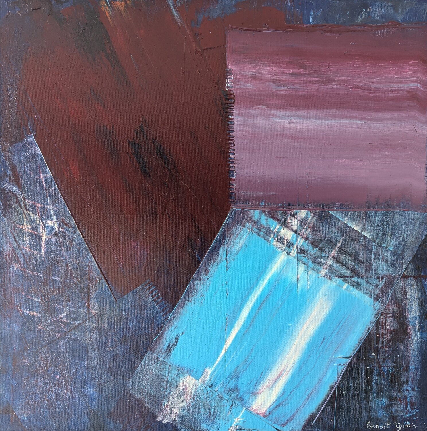 Pourpre, encore Benoît Guérin Original painting for sale