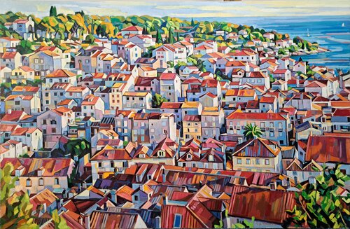 Hvar, large format by Maja Đokić Mihajlović, Painting for Sale on Select