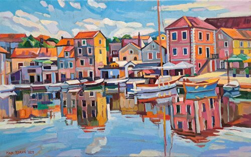 Vrboska 2 by Maja Đokić Mihajlović, Painting for Sale on Select