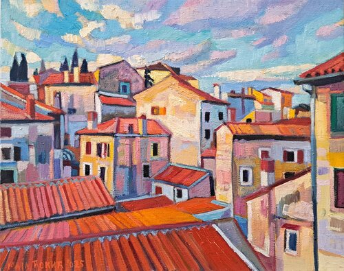 Silence over the city by Maja Đokić Mihajlović, Painting for Sale on Select