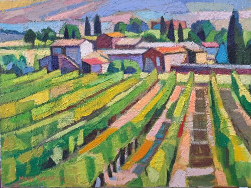 Vineyard by Maja Đokić Mihajlović, Painting for Sale on Select
