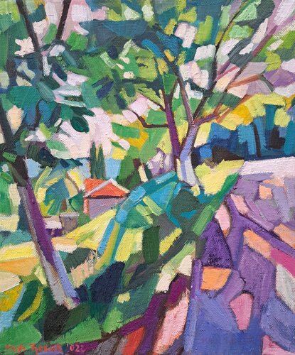 Shadows on the road by Maja Đokić Mihajlović, Painting for Sale on Select