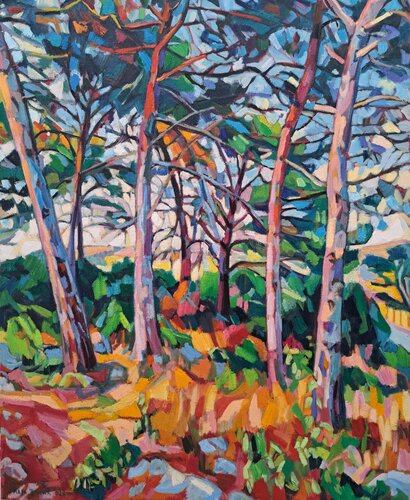 Whispers Through the Pines by Maja Đokić Mihajlović, Painting for Sale on Select