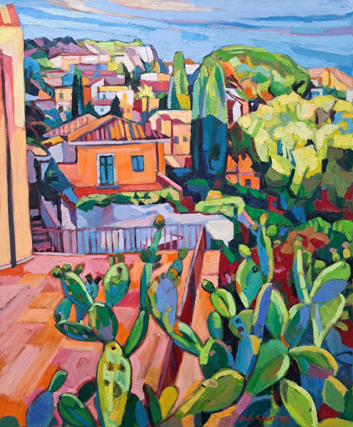 Sunset in Taormina Maja Đokić Mihajlović Original painting for sale