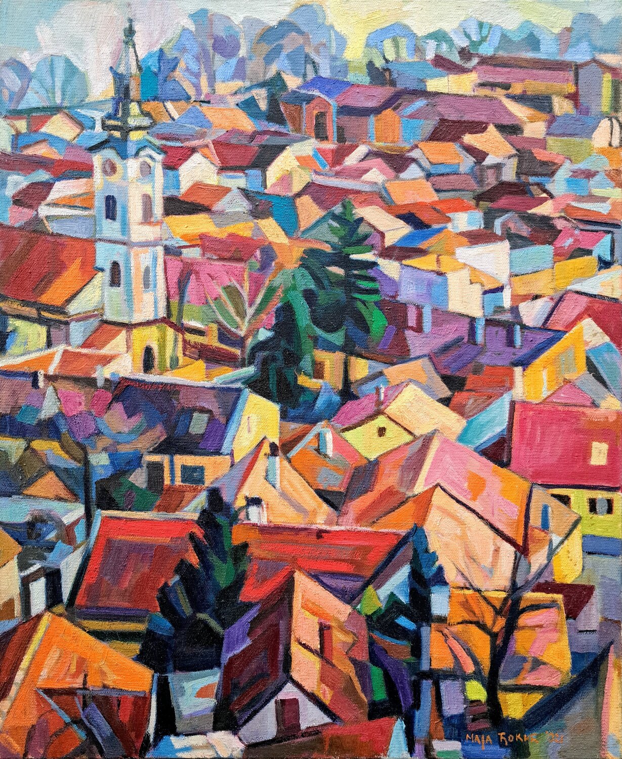 Zemun Maja Đokić Mihajlović Original painting for sale