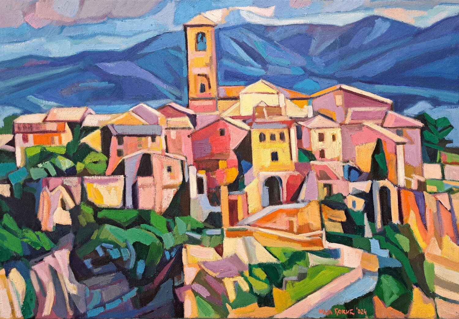 The disappearing city Maja Đokić Mihajlović Original painting for sale