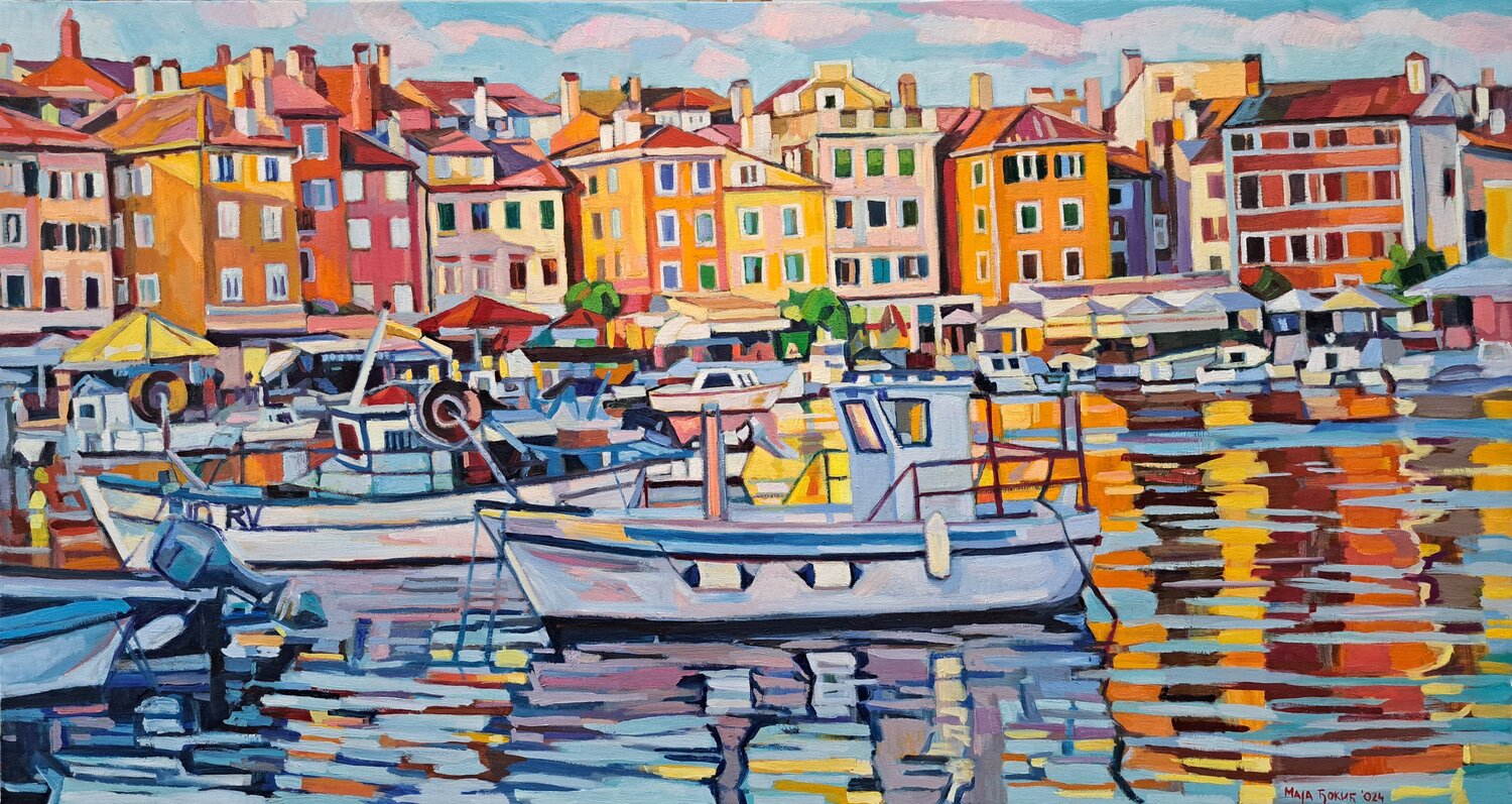 Summer day in Rovinj Maja Đokić Mihajlović Original painting for sale