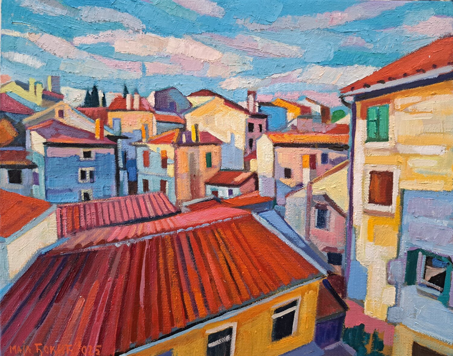 Silence over the city, 1 Maja Đokić Mihajlović Original painting for sale
