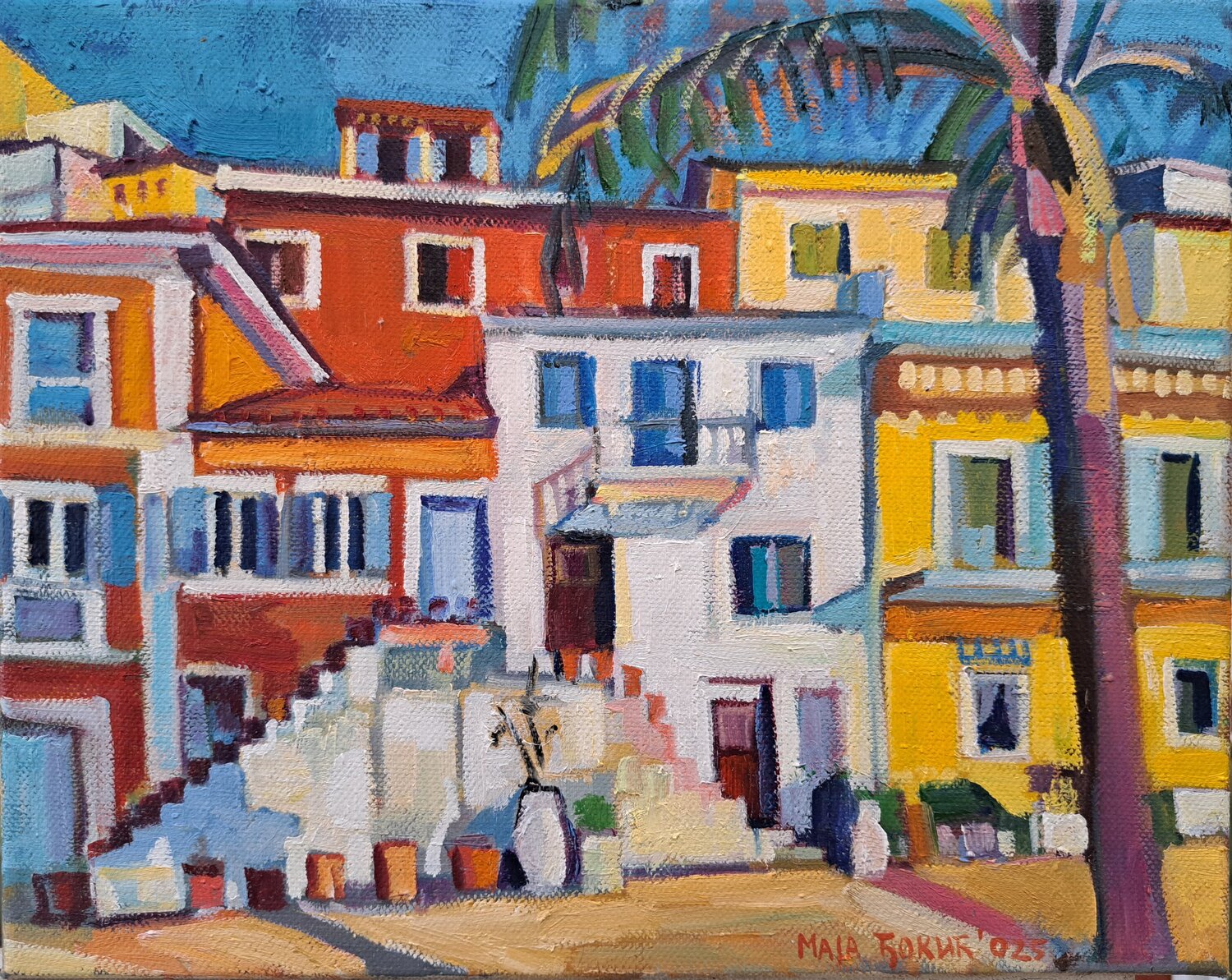 Motif from Parga, 1 Maja Đokić Mihajlović Original painting for sale