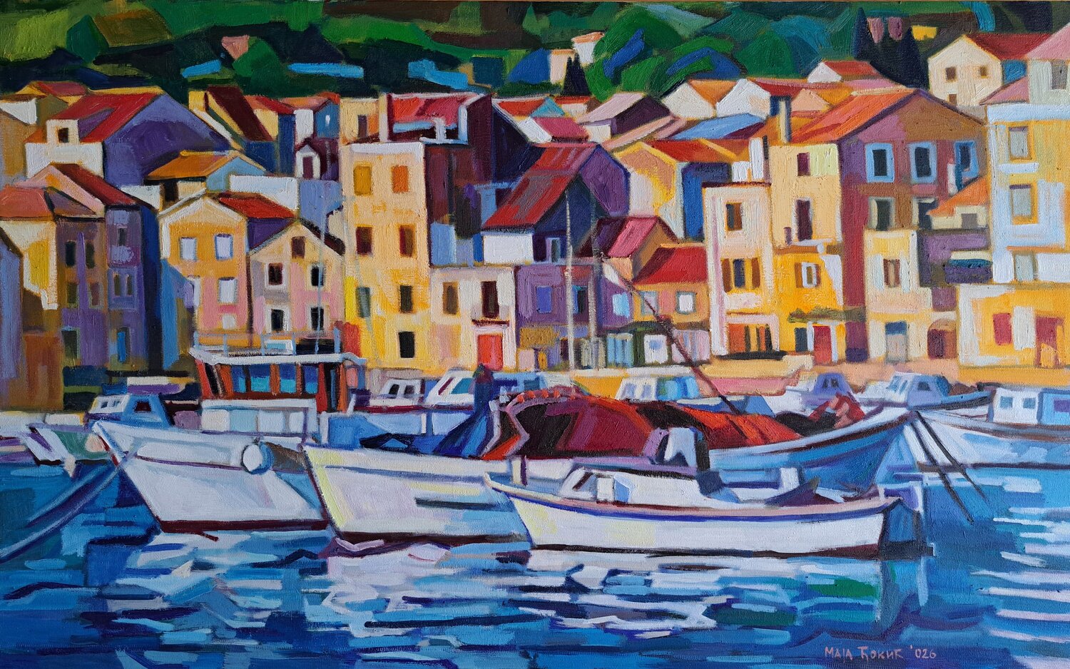 Harbor Light, Vis Maja Đokić Mihajlović Original painting for sale