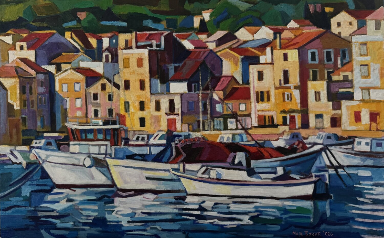 Harbor Light, Vis Maja Đokić Mihajlović Original painting for sale