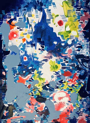 Magic Rivers Series_In Blue by Deusa Blumke, Painting for Sale on Select