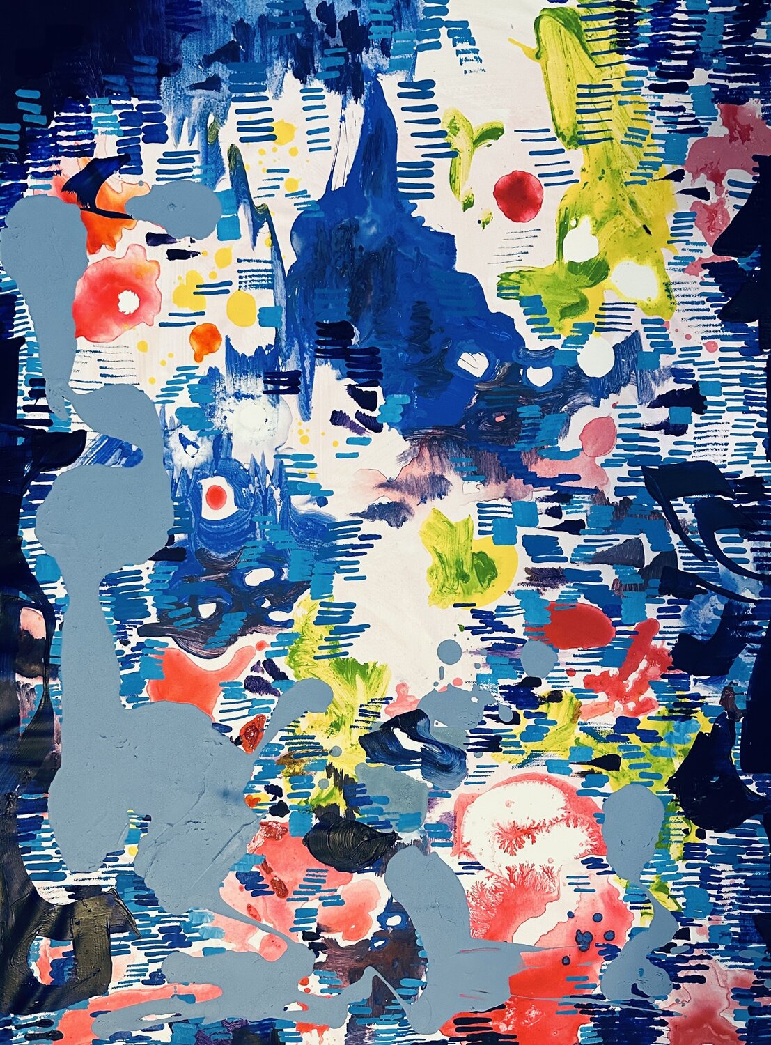 Magic Rivers Series_In Blue Deusa Blumke Original painting for sale