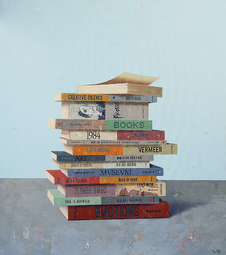 BOOKS by Tomasa Martín, Painting for Sale on Select