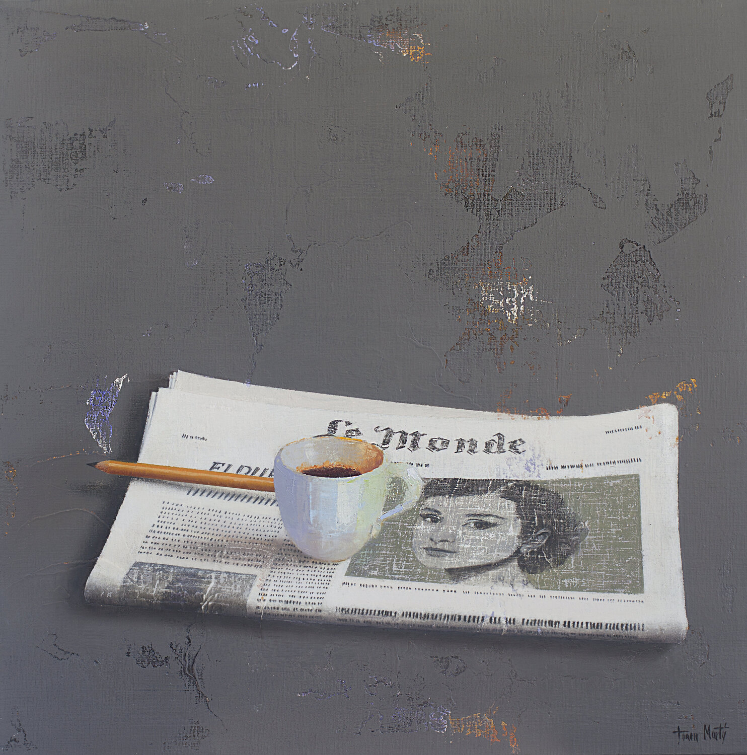 NEWS II Tomasa Martín Original painting for sale