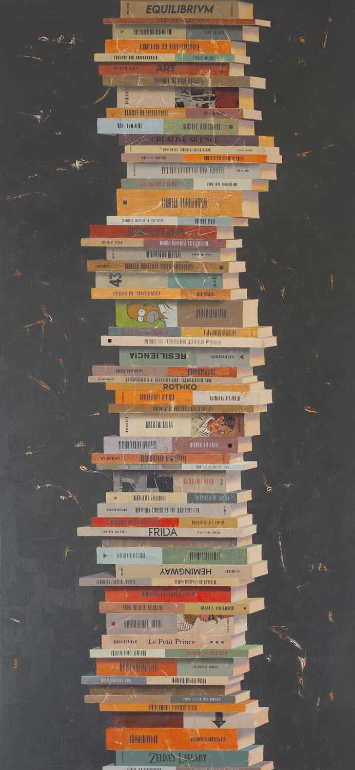COLUMN IN BALANCE V Tomasa Martín Original painting for sale