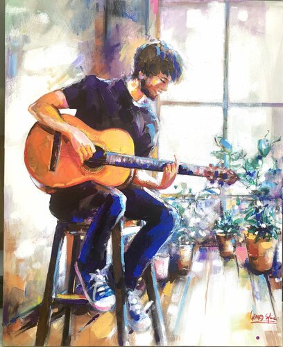 Son & lumière by Sylvie Gérard, Painting for Sale on Select