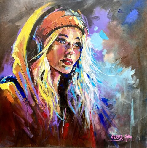 Du son dans les oreilles by Sylvie Gérard, Painting for Sale on Select