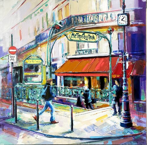 Métropolitain by Sylvie Gérard, Painting for Sale on Select