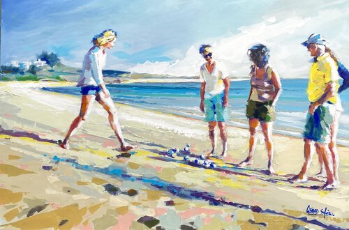 On l’a de combien ? by Sylvie Gérard, Painting for Sale on Select