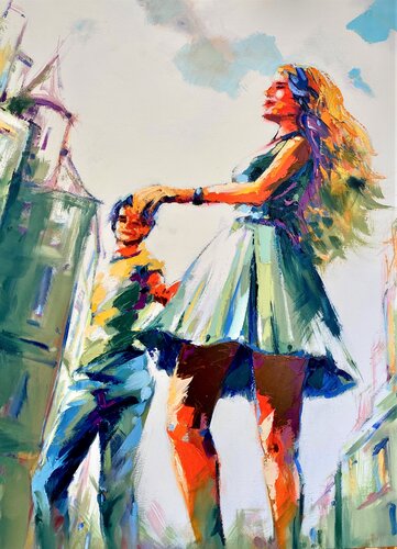 L' insouciance by Sylvie Gérard, Painting for Sale on Select