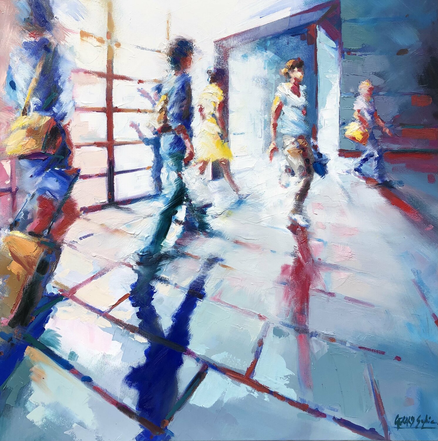 Voyagez, bougez, vivez ! Sylvie Gérard Original painting for sale