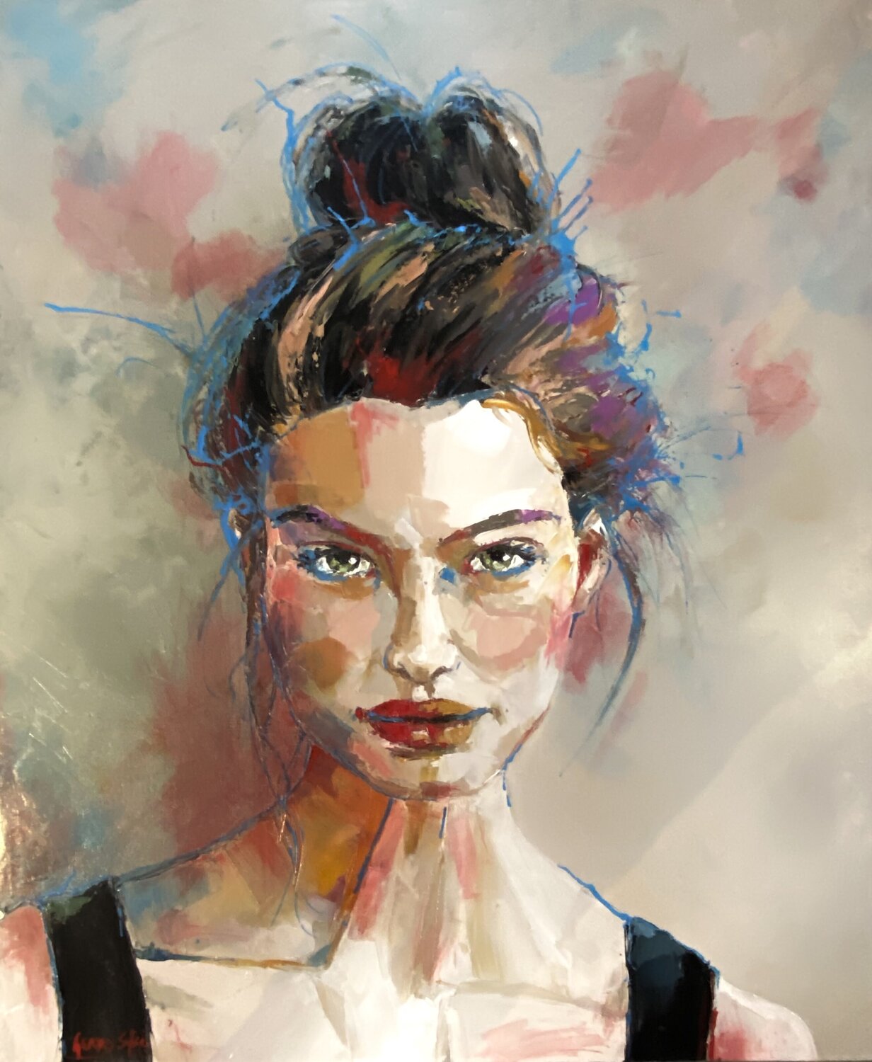 Regardes-moi bien! Sylvie Gérard Original painting for sale