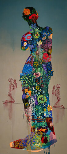 ""they/them see/saw her/she now/then"" by Shelton Walsmith, Painting for Sale on Select